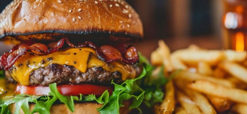 Мясоед: Картофель фри в подарок при заказе бургера